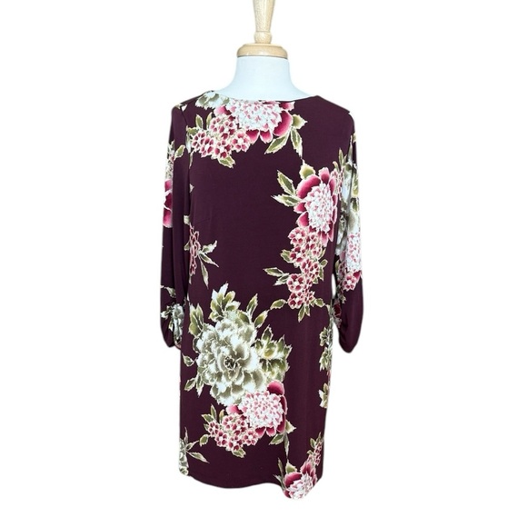 Chico's Red Sheath Dress with Dolman Sleeves and Bateau Neckline 1P - Picture 9 of 9